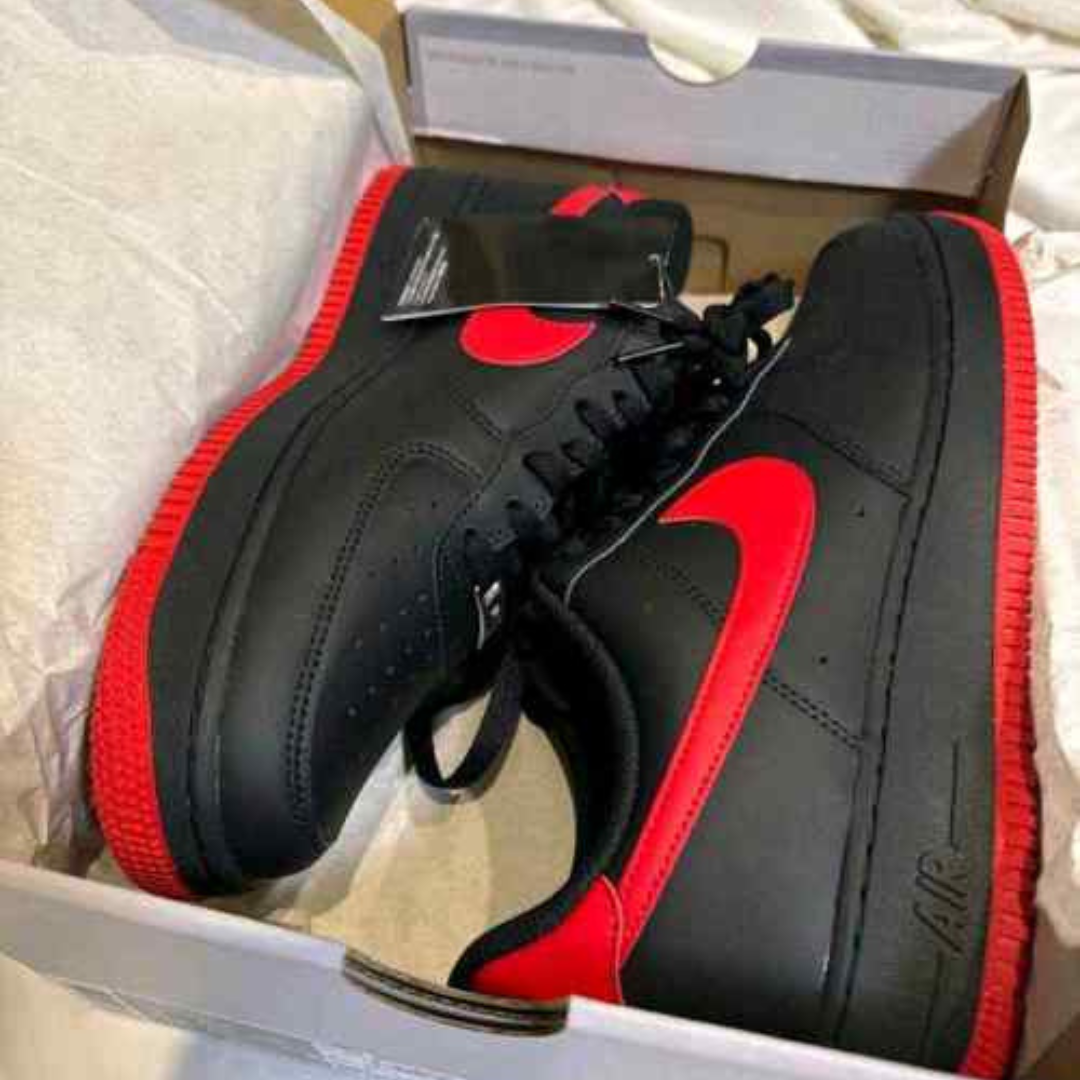 Nike Air Force Black Red (Men)