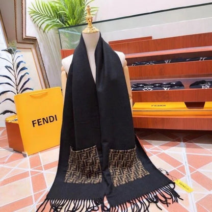 Fendi wool and cashmere blend scarf